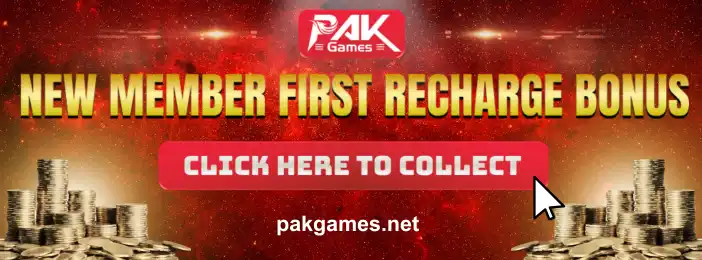 New Member First Recharge Bonus on PakGames